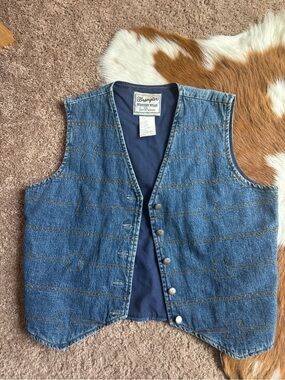 Vintage Wrangler Denim Western Vest